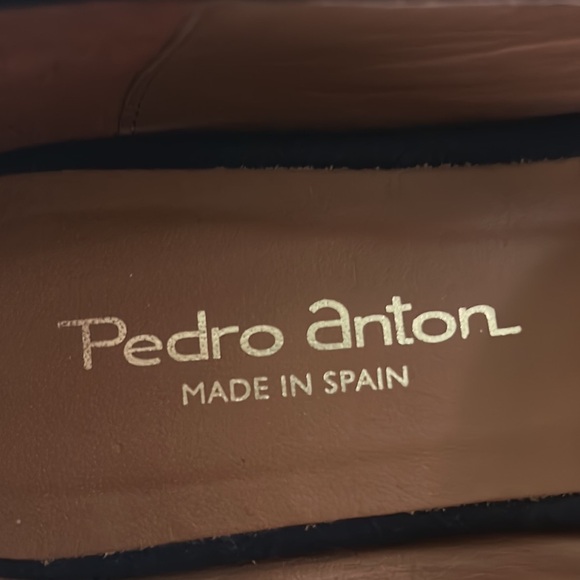 NEW Pedro Anton Black Gold Chain Link Suede Leather Loafers - 9.5 / 10 - Picture 14 of 16